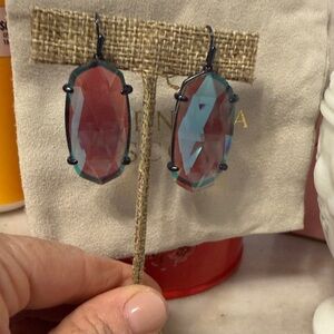 Kendra Scott Iridescent Blue and Pink Earrings